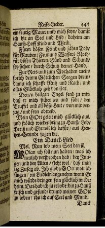 Ein Danck-Lied.