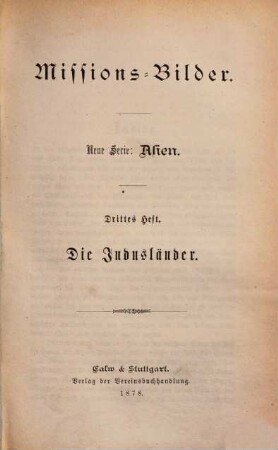 Missions-Bilder. 3. 1878