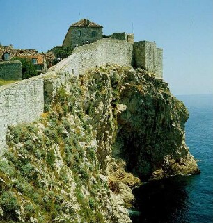 Stadmauer von Dubrovnik an der Adria in Kroatien