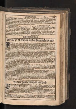 Vorrede Jesus Sirach auf sein Buch.