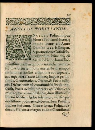 Angelus Politianus.