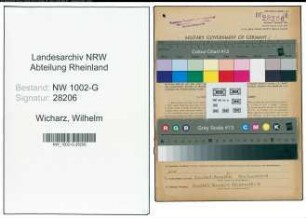 Entnazifizierung Wilhelm Wicharz, geb. 27.06.1915 (Kaufmann)