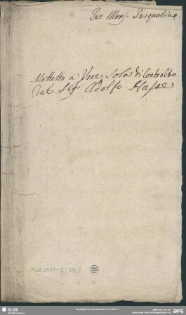 Quando Jesus est in corde - Mus.2477-E-37,1 : A, orch, org - B|b; HanH 101, MülH deest