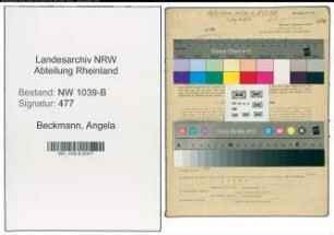 Entnazifizierung Angela Beckmann , geb. 09.04.1906 (Lehrerin)