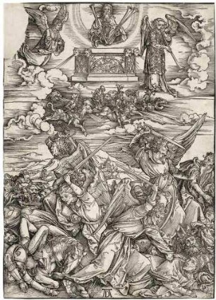 Die Apokalypse, Blatt 7: Der Engelkampf