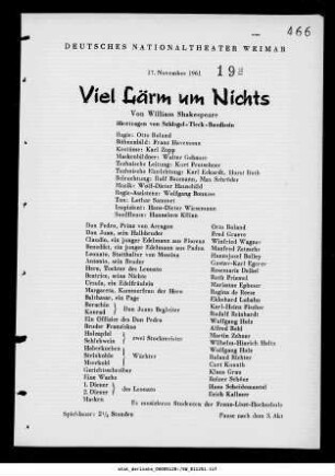 Viel Lärm um Nichts