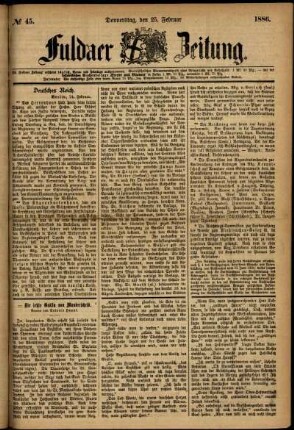 Ausgabe vom Donnerstag, den 25. Februar 1886.