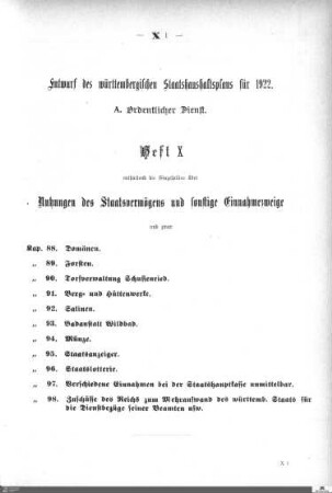 Staatshaushaltsplan 1922, Heft 10