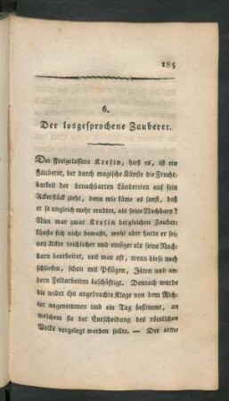 6. Der losgesprochene Zauberer