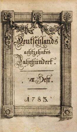 Deutschlands achtzehntes Jahrhundert, 2,7