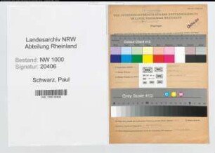 Entnazifizierung Paul Schwarz, geb. 10.12.1891 (Gartenmeister)