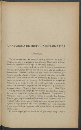 Una página de historia diplomática - (Conclusión)