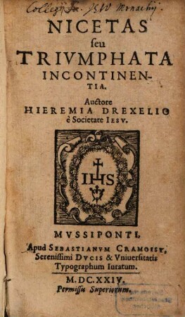 Nicetas : seu triumphata incontinentia
