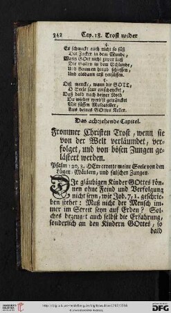 Das achtzehende Capitel