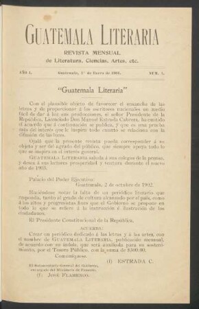 1903,1,1: año 1, núm. 1 (1o de enero de 1903)
