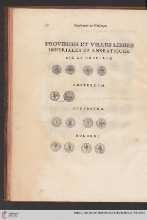 Provinces et villes libres imperiales et anseatiques