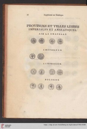 Provinces et villes libres imperiales et anseatiques