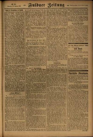 Zweite Ausgabe vom Sonntag, den 28. Januar 1923.
