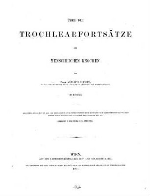 Über die Trochlearfortsätze der menschlichen Knochen