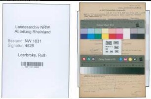 Entnazifizierung Ruth Loerbroks , geb. 01.03.1902 ()