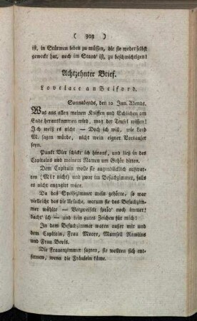 Achtzehnter Brief. Lovelace an Belford.