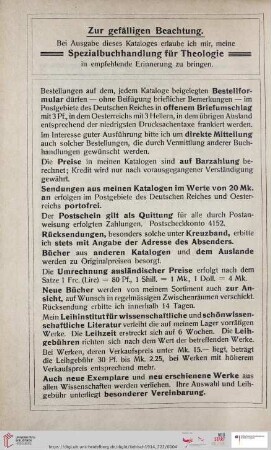 Zur gefälligen Beachtung