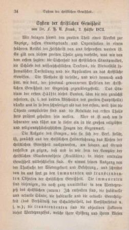 34-53 "System der christlichen Gewißheit" von F.H.R. Frank