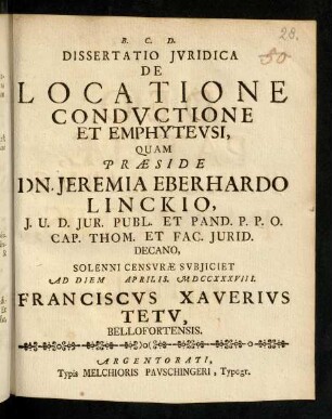 A1r-B2v, De Locatione Conductione Et Emphyteusi, ...