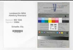 Entnazifizierung Elly Schaefer , geb. 09.05.1908 (Kontoristin)