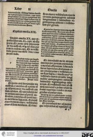 Incipit omelia XX, que exponit litteram XL capituli ab illa parte: et porta atrii... usque ad illam partem in eodem capitulo: et in vestibulo...
