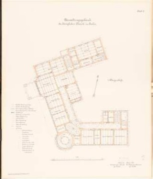 Verwaltungsgebäude der Charité, Berlin: Grundriss 1.OG 1:100