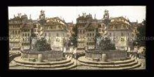 Georgsbrunnen auf dem Rathausplatz, Freiburg im Üechtland
