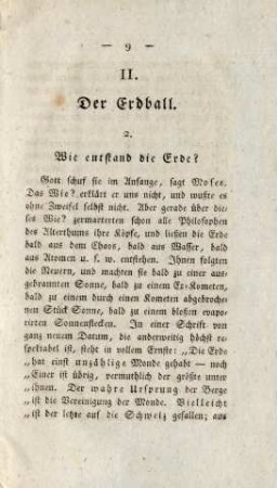 II. Der Erdball