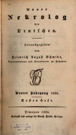 Neuer Nekrolog der Deutschen. 1,1. 1823 (1824)