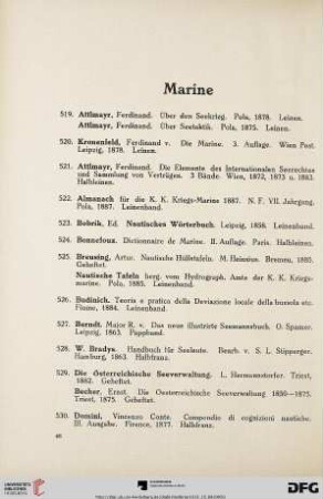 Marine (Nr. 519-546)