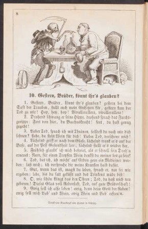 Gestern, Brüder, könnt ihr's glauben?