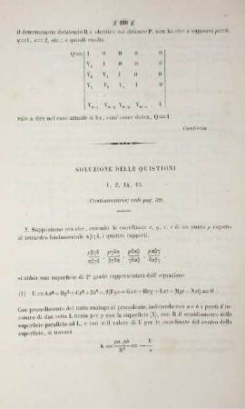 Soluzione delle quistioni 1, 2, 14, 15.