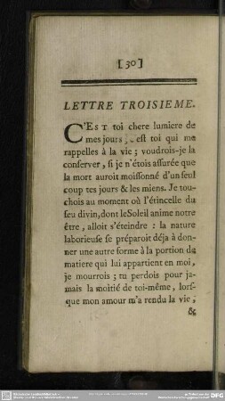 Lettre Troisieme