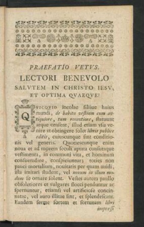 Praefatio Vetus