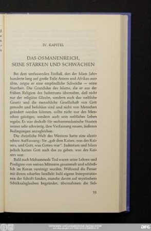 IV. Kapitel Das Osmanenreich, Seine Stärken Und Schwächen