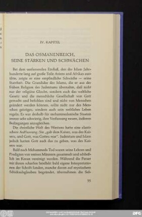 IV. Kapitel Das Osmanenreich, Seine Stärken Und Schwächen