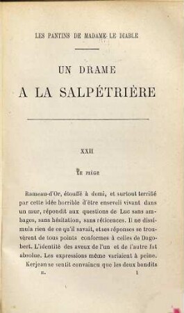 Les pantins de Madame le Diable, 6. Un drame à la salpétrière