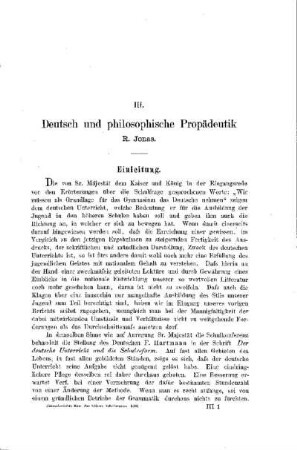Deutsch und philosophische Propädeutik
