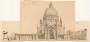 Berliner Dom: Aufriss der Fassade zum Lustgarten