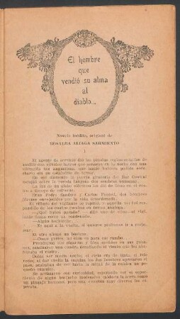 El hombre que vendió su alma al diablo... : Novela inédita, original
