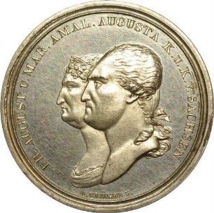 König Friedrich August I. - Goldene Hochzeit mit Königin Maria Amalie Auguste