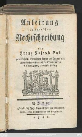 Anleitung zur deutschen Rechtschreibung