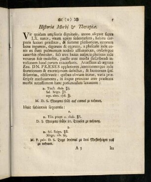 5-11, Historia Morbi et Therapiae