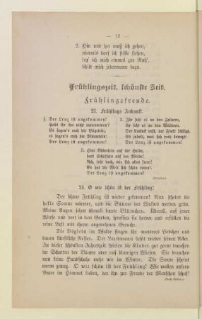 Frühlingszeit, schönste Zeit