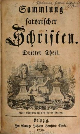 Sammlung satyrischer Schriften, 3